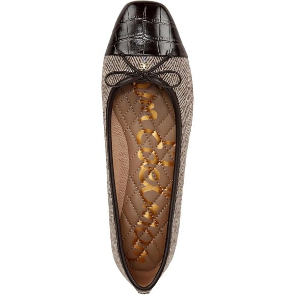 Sam Edelman Womens Houndstooth Synthetic Pull-On Rounded Toe Marley Ballet Flat - Picture 2 of 7